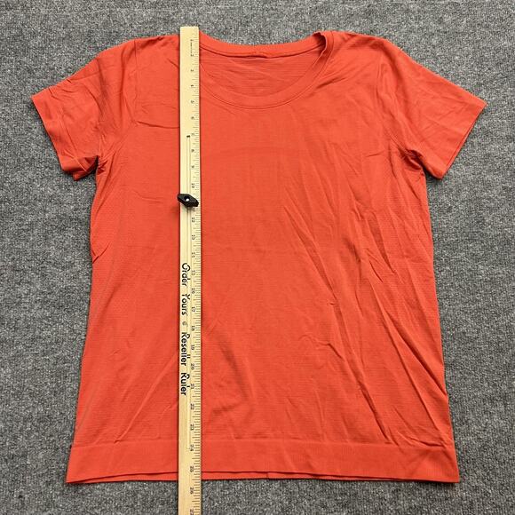 Lululemon Shirt Womens size 12 Orange Swiftly Tech Short Sleeve Scoop Seamless - Picture 4 of 7